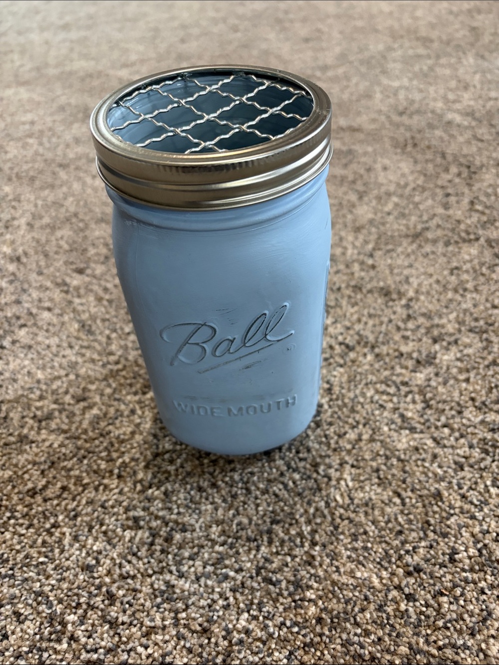 Ball Wide Mouth Blue Mason Jar Bathroom Accessory
